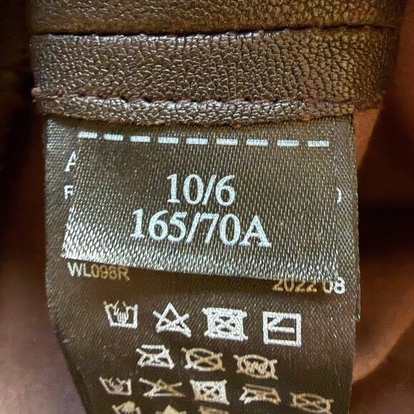 AllSaints Size 6 Bitter Brown Cora Leather Stretch Skinny Fit Ankle Leggings - Picture 13 of 16